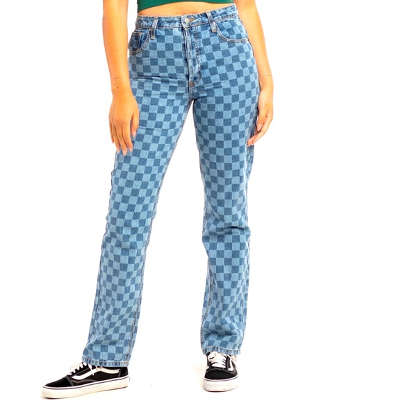 RSQ girls checkered jeans - Picture 1 of 4